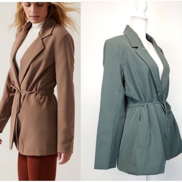 Athleta Blazer Green Prima Twill 4 - Picture 2 of 14